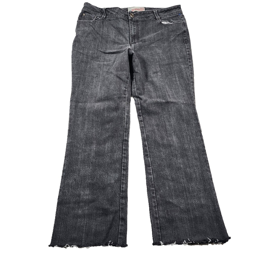 Y2K Faded Glory Jeans Womens W36 Bootcut Stretch Flare High Rise Baggy Coquette